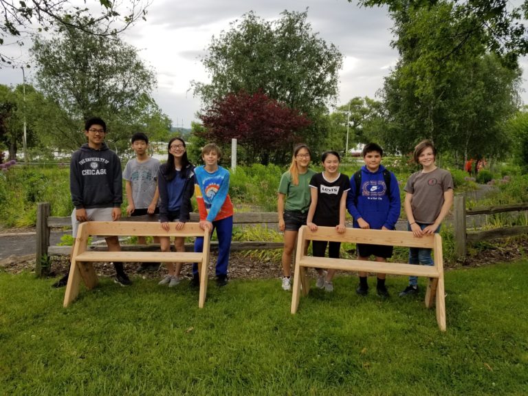 Dewitt Middle School TSA students build beautiful benches for the